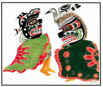 Chief Henry Speck, Kwakiutl. Sea Monster Dance Mask Ga Gish