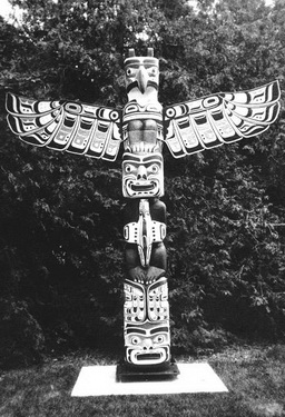 Chief Mungo Martin, Kwakiutl Artist. Totem Pole