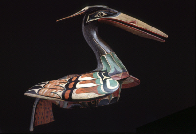 Northwest Coast Native Indian Art, Herbert Johnson, Heron Headress Kwakiutl